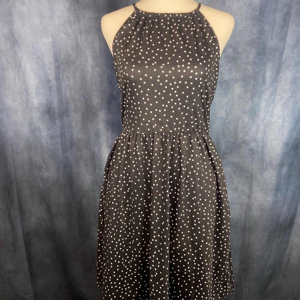 Black and White Halter mini/midi dress